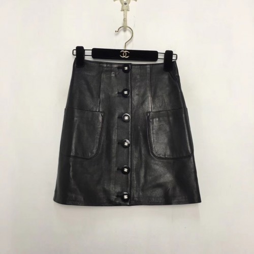 Chanel leather short dress